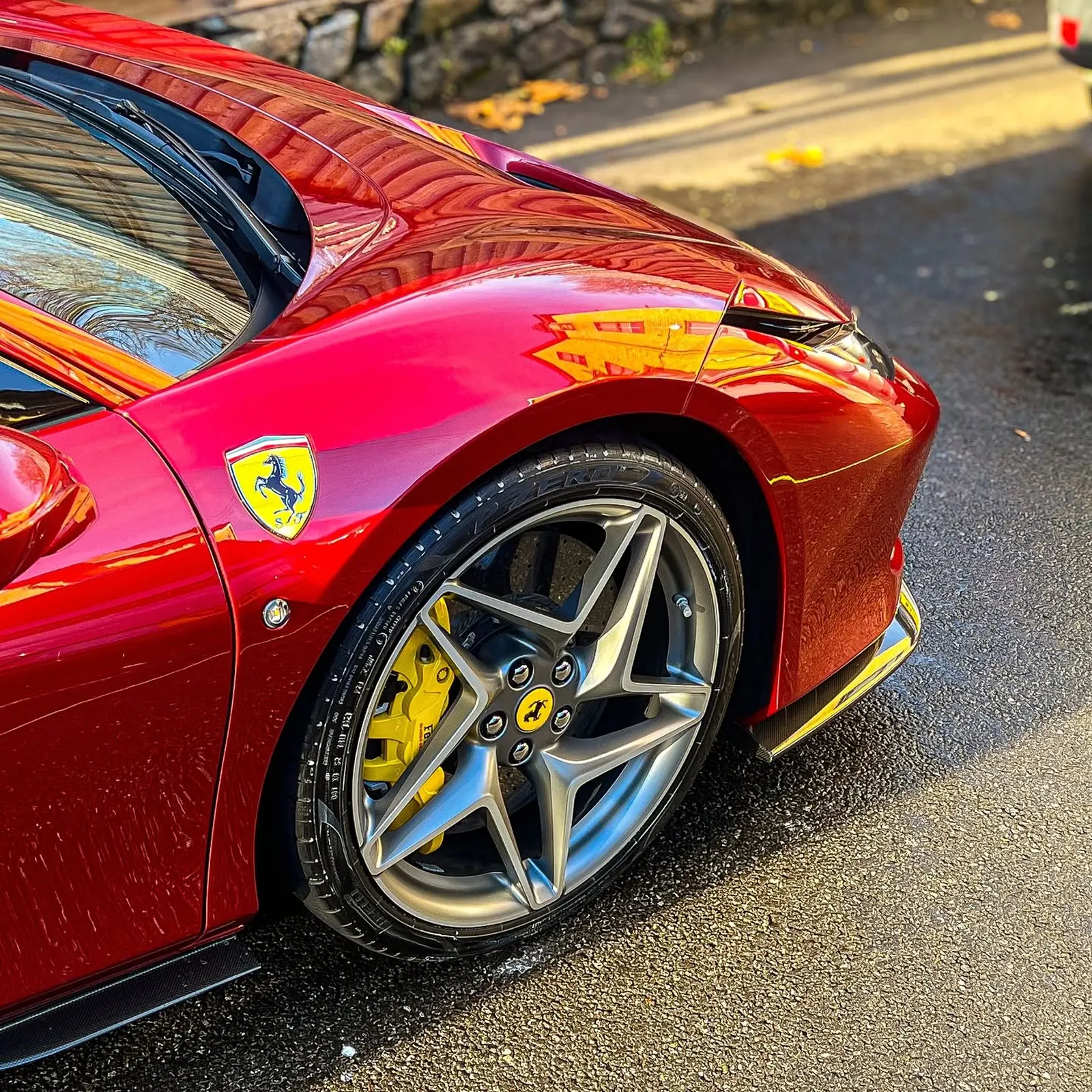 Ferrari F8 Tributo front wing after a ceramic coating by In The Detail